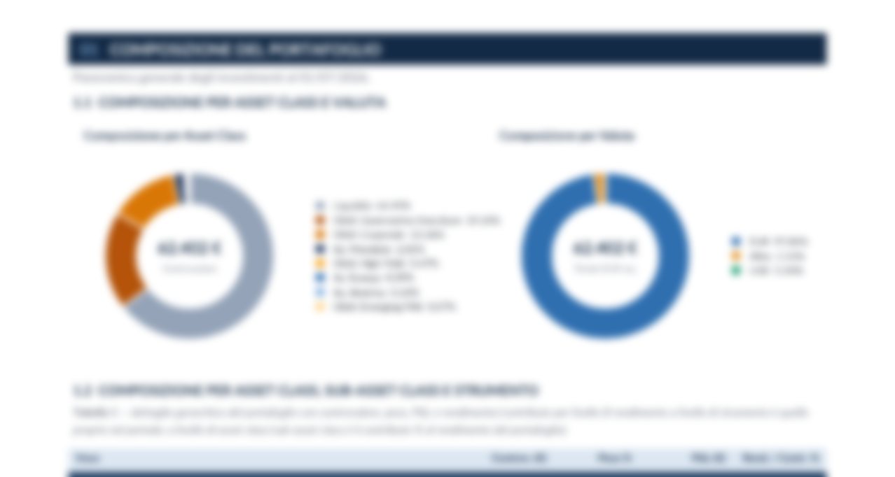WealthView report extract (details blurred)